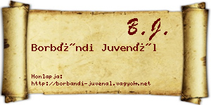 Borbándi Juvenál névjegykártya
